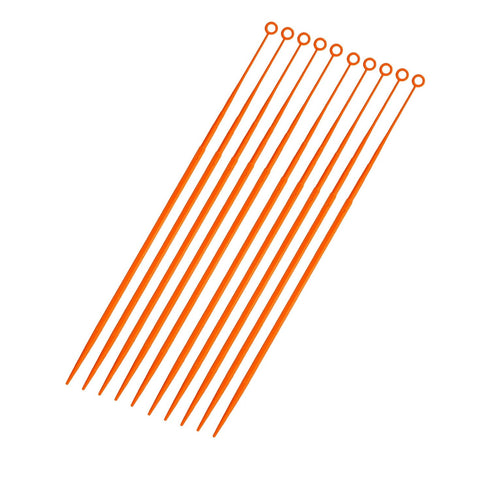 Biologix 100Pcs 10ul Disposable Inoculating Loop, Gamma Sterile Plastic Sampling Rod, Orange Polypropylene Inoculation Tool for Cell Biology and S...