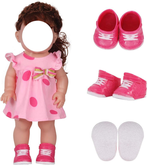 Shoes Toys for Mini Doll ?5 Pairs of Shoes for 15-16 Inch Doll Toy, Toy Boots Sneakers Sport Shoes...