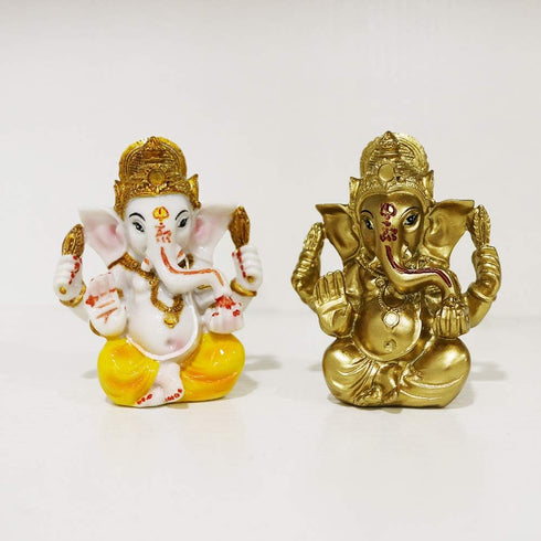 BangBangDa Indian Ganesh Idol Car Dashboard - Hindu Ganesha Statue Elephant God India Ganpati Lord Murti Mandir Diwali Gifts Yoga Zen Meditation R...