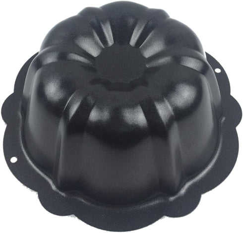 4 Inch Nonstick Mini Bundt Cake Pan, Set of 4 for Baking, Carbon Steel Fluted Cake Pans, Metal Round Pumpkin Shaped Cake Mould for Cupcake, Muffin...