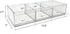 Isaac Jacobs Large 3-Compartment Acrylic Stackable Organizer (12.9" L x 5" W x 2.7" H), Multi-Sectional Tray & Storage Solution for Makeup, Craft ...