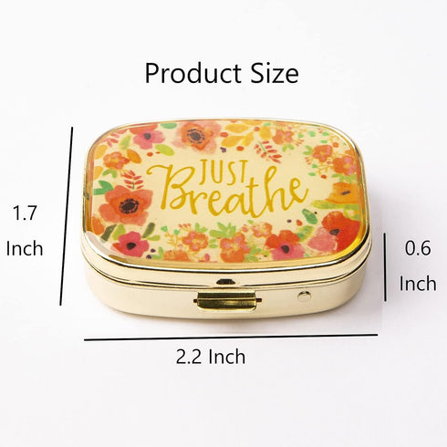 AmyZone Metal Pill Organizer Travel Friendly Portable Compact Pill Box Pill Case to Hold Vitamins/Tylenol/Fish Oil/Supplements/Meds/Tablet for Pur...