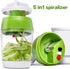 5 in1 Handheld Spiralizer Vegetable Slicer, Green, Plastic, ABS, Stainless Steel...
