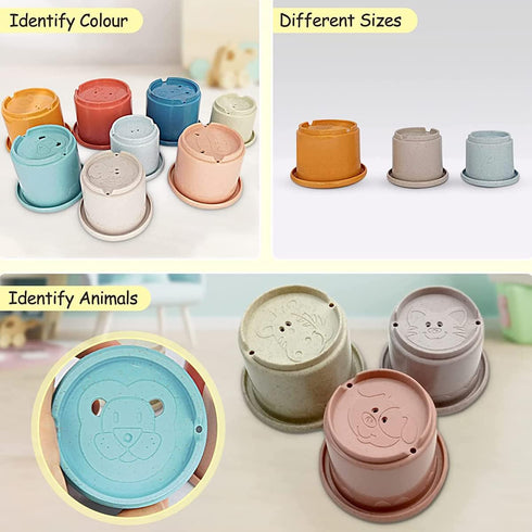 Baby Stacking Nesting Cups Toy, Montessori Toys for Toddlers 6+ Months...