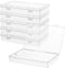 6 Packs Small Plastic Boxes, Rectangular Small Plastic Containers with Lid, Craft Box Containers for Craft Supplies and Little Bits, 7.2'' × 4.6''...