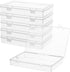 6 Packs Small Plastic Boxes, Rectangular Small Plastic Containers with Lid, Craft Box Containers for Craft Supplies and Little Bits, 7.2'' × 4.6''...