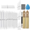 33 Pcs Blending Stumps and Tortillions Paper Art Blenders Drawing with Sandpaper Pencil Sharpener Extension Kneaded Eraser Rubbing Sponge for Stud...