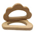 5pcs Natural Wood Cloud Shape Teether Toys DIY Teething Necklace Cute Animal Pendant Nursing Soothing Accessories (Cloud 5pcs)...
