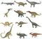 Mini Jurassic Dinosaur Figures Set 12 Pcs Plastic Rubbery Educational Action Playset for Children Science Play Best for Birthday Party Favors (Jur...
