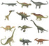 Mini Jurassic Dinosaur Figures Set 12 Pcs Plastic Rubbery Educational Action Playset for Children Science Play Best for Birthday Party Favors (Jur...
