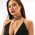 Gothic Bow-knot Velvet Choker Necklace Sexy Long Wrap Rope Collar Tie Neck Chain with Silver Gold Pendant Boho Party Neck Accessories for Women...