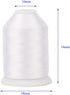 Simthread 4 White 2 Black 60WT Sewing Bobbin Fill Machine Embroidery Thread - 1500 Meters Spool Each…...