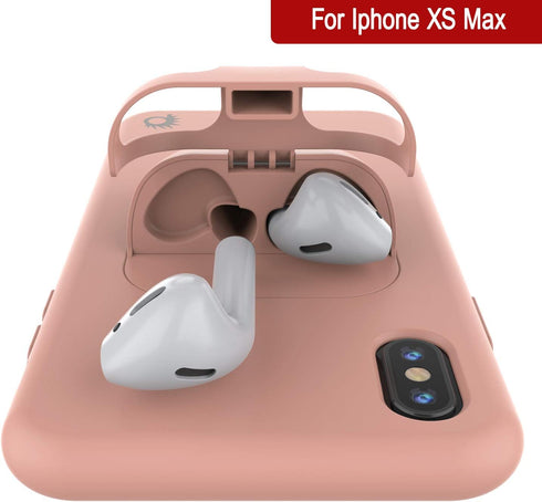 Punkcase for iPhone Xs Max for Airpods Case Holder (CenterPods Series) | Slim & Durable 2 in 1 Cover for iPhone Xs Max (6.5") | Protects Your Phon...