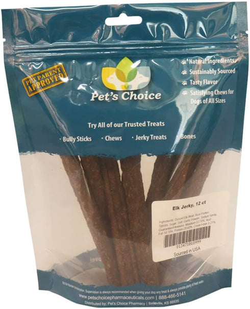 Pet's Choice Naturals Natural Dog Treats, Elk Jerky, 12 Count,Brown,0001-12PK...