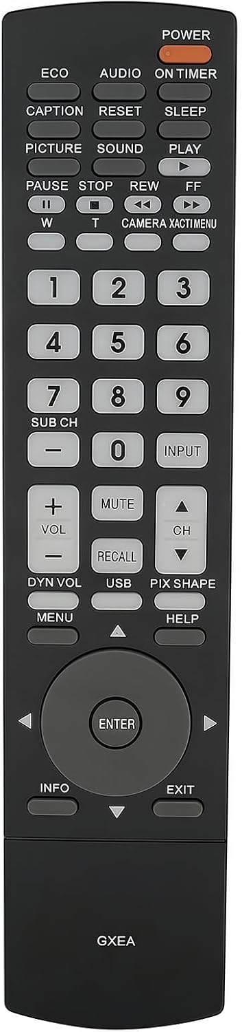Replacement Remote Control fit for Sanyo GXEA TV DP52449 DP50749 DP50740 DP52440 DP32640 DP37840 DP42840 DP46840 DP26648...