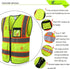 Reflective Mesh Safety Vest for Men Women with 8 Pockets and Zipper Front High Visibility Mesh Vest Hi Vis Construction Work Vest,Meets ANSI/ISEA ...