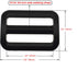 20Pcs plastic Slide Buckles, Webbing Strap Fastener for Backpack 3/4 Inch/ 20mm (Inner Length) Plastic Slides Button Bulk Adjustable Webbing Trigl...