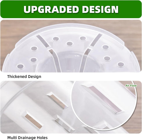 TRUEDAYS 4 Pack Orchid Pot 5 Inch Clear Plastic Plant Pots with Drainage Holes for Indoor Outdoor Plants...