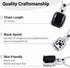 Tourmaline Spinel Pendant Black Necklaces for Women in 925 Sterling Silver & Stainless Steel Gemstone Birthstone Necklace - Engagement Anniversary...