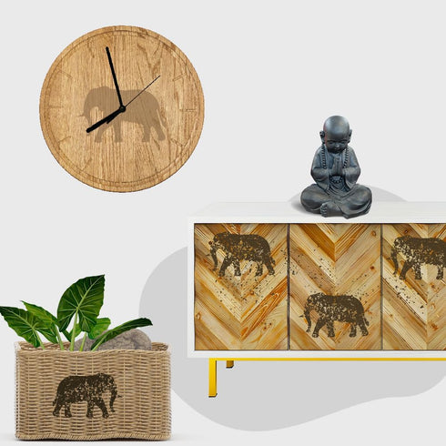 Elephant Stencil, 4-Inch, Beautiful Design, Quality Reusable Stencil for Painting, Crafts, and Decor for Walls, Fabric & Furniture, Recyclable DIY...