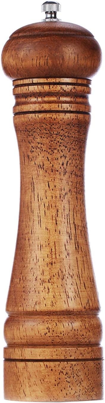 Gulex® Wood Pepper Grinder Pepper Mill,Adjustable Coarseness 8 Inch Wooden Peppermill, Ceramic Grinding Mechanism Salt Mill Refillable (1 pack)...
