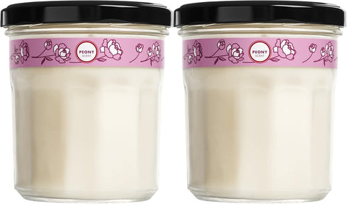 MRS. MEYER'S CLEAN DAY Aromatherapy Candle, 35 Hour Burn Time, Made with Soy Wax and Essential Oils, Peony, 7.2 Oz, Pack of 2...