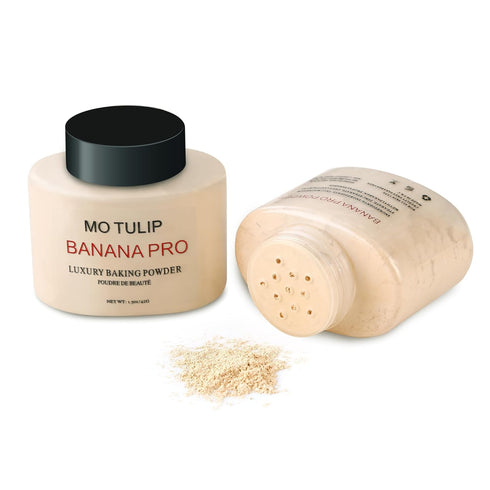 Banana Pro Loose Baking Powder, long lasting Matte Finish Make Up Setting Powder, Easy to Make Up Face Powder for Medium Skin Tones, Minimizes Por...