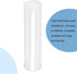 MECCANIXITY Clear Storage Tube 1 5/8"x7.5"(41mmx190mm) Lightweight for Bead Containers, Craft, DIY with White Caps 2 Pack...