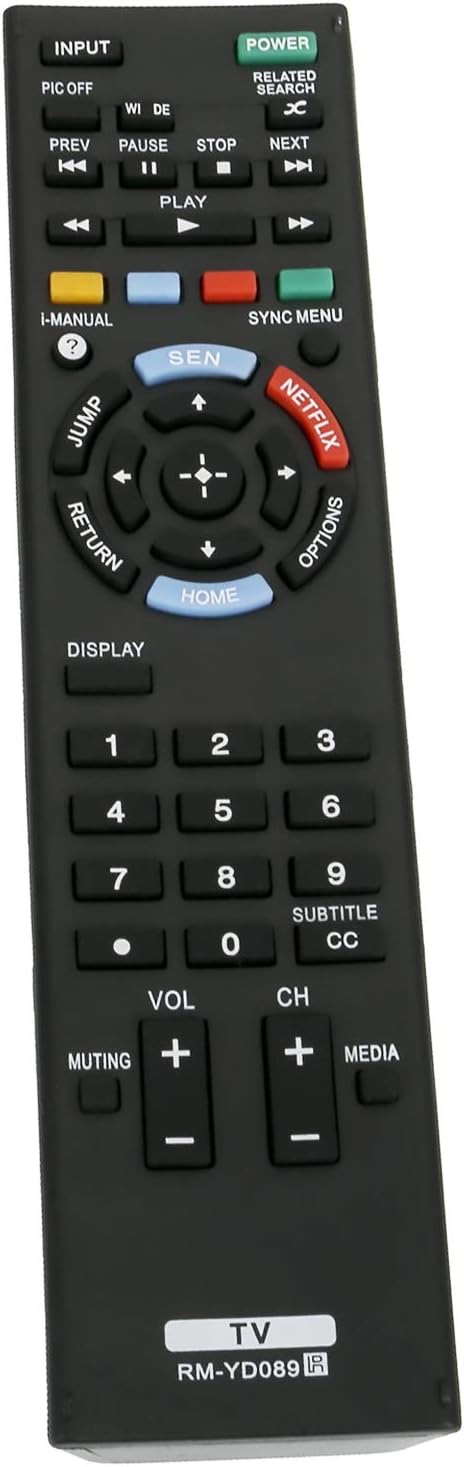 RM-YD089 Remote Control Replace for Sony Bravia LCD LED HDTV KDL-32W600A KDL-32W650A KDL-42W650A KDL-42W651A KDL-46W700A KDL-50W700A KDL32W600A KD...