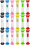 Sand Timer, KISEER 18 Pcs Colorful Hourglass Sandglass Sand Clock Timers Set 30sec / 1min / 2mins / 3mins / 5mins / 10mins for Brushing Children's...