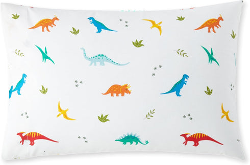 Wildkin 100% Cotton Kids Pillowcase – Soft, Breathable & Standard Size (20x30) - Jurassic Dinosaurs...