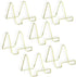 BANBERRY DESIGNS Wire Easel Display Stand - Twisted Brass Metal - 3 Inch - Pack of 6 - Craft Accessory - Small Books or Photos...