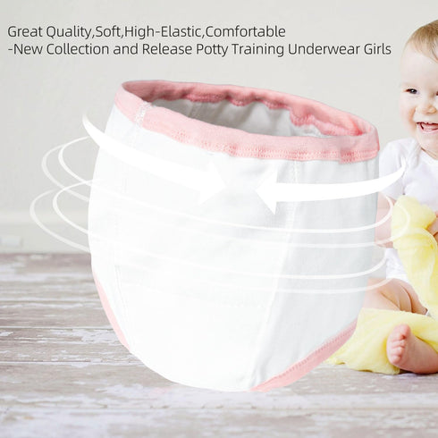 Joyo roy Potty Training Underwear for Girls Toddler Panties Girl Panties 100% Cotton Toddler Girl Panties Underwear for Toddler Girl Training Unde...