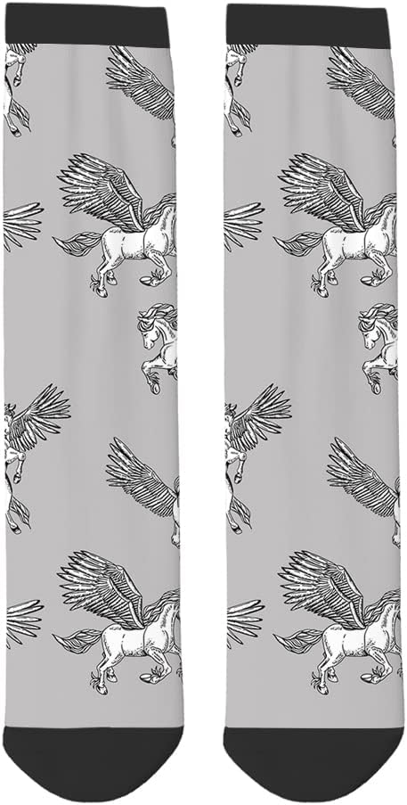 AOYEGO Cute Dogs Funny Socks Cartoon Parisian Dachshund Novelty Casual Crew Socks Contrast Color Design for Women Men Gift...