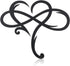 Willbond Wood Infinity Heart Wall Decor 9.8 x 11.8 Inch Love Sign Plaque Wood Art Geometric Wall Decor for Wedding Gifts Home Bedroom Living Room ...