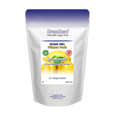 GramZero Lemonade, Sugar Free Drink Mix, Pitcher Pack, Great For Nutrition Club Loaded Tea, Zero Calorie, Stevia Sweetened...
