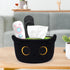 Small Storage Basket, Black Cat Cotton Rope Baskets Woven Blasket for Nursery, Blanket Basket Organizer With Ears Baby Toy Storage Basket for Gift...
