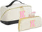 2Pack Personalized Makeup Bag,Preppy Stuff Cosmetic Bag with Initial Makeup Brush Bag Mother's Day Gift Travel Makeup Bag Pouch Monogram Makeup Ba...