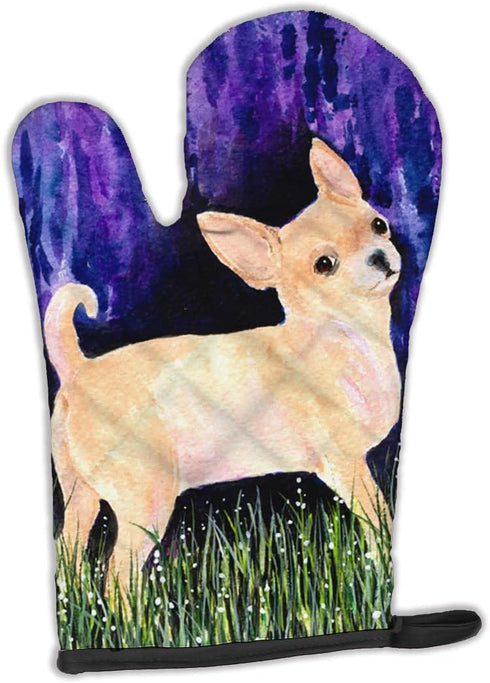Caroline's Treasures SS8514OVMT Starry Night Chihuahua Oven Mitt Heat Resistant Thick Oven Mitt for Hot Pans and Oven, Kitchen Mitt Protect Hands,...