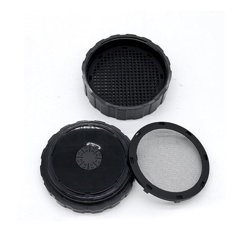 Denture Case,Dental All-Ceramic Veneer Processing Box, Denture Veneer Processing Box Round Shape Reusable Black Denture Storage Box with Spare Pad...