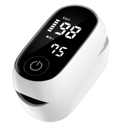 Fingertip Pulse Oximeter, Accurate Blood Oxygen Saturation Monitor (SpO2) and Pulse Rate (PR) Health Fitness Detector with AAA Batteries...
