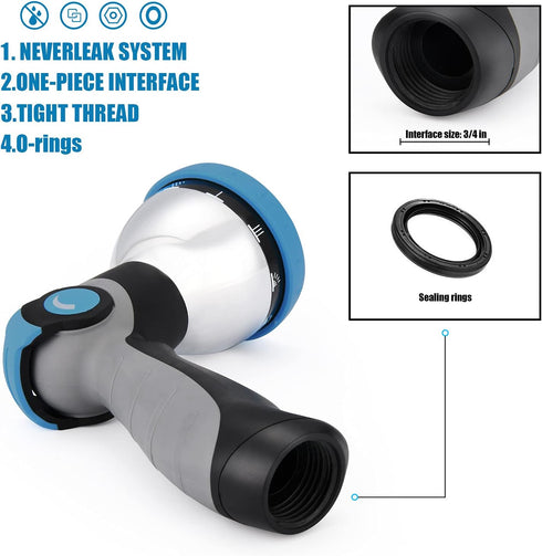 PinWheel Garden Hose Nozzles,Thumb Control Water Garden Hose Sprayer Nozzle, High Pressure Hose Nozzle, Outdoor Hose Nozzle Sprayer?9 Adjustable P...