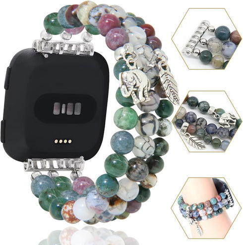 C&L Accessories Fashion Wristband Compatible with Fitbit Versa 2 Bands Versa Bands/Versa Lite Bands...