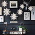 Winter Wonderland Frozen Party Snowflakes Decorations White 12pcs Hanging 3D Paper Snowflakes and Snowflake Garland for Christmas Birthday Party D...