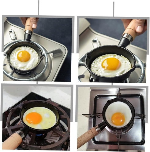 HOMSFOU Mini Omelet Pan Maifan Eggs Cooker Non Stick Skillet Pan Marble Frying Pan Pan Non Stick Pan Egg Pans Nonstick Earth Cookware Single Egg F...