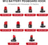 M12 Battery Pegboard Hooks, Milwaukee M12 Battery Holder, Battery Holder for Milwaukee M12 12V Batteries, Pegboard Tools Mount Organizer (6 PCS)...