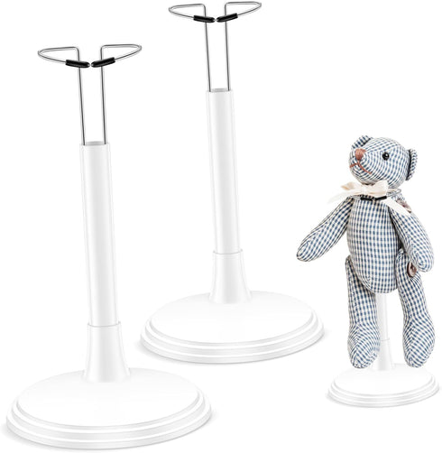 Toddmomy White Doll Stands 2Pcs Doll Display Stand Doll Bracket Doll Support Stand Bear Stand Desktop Doll Holder for Kids Accessories (25cm)...