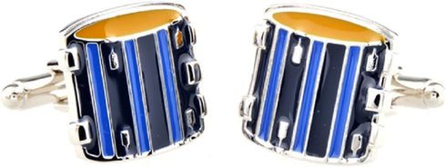 Drum Set Drummer Pair Cufflinks in a Presentation Gift Box & Polishing Cloth...