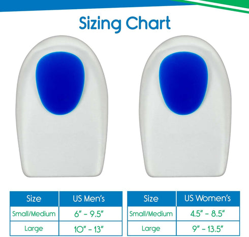 Heel Cups for Heel Pain Relief (3 Pairs) - Gel Cushion Inserts for Heel Spur, Achilles Tendonitis, Plantar Fasciitis - Insole Pads for Shoes Women...