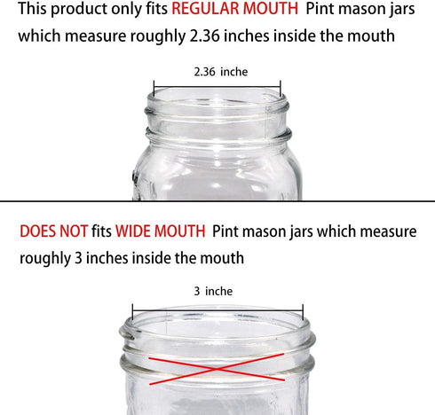 Amolliar Mason Jar Foaming Soap Dispenser Pump Lids, Rustproof Stainless Steel Lid Plastic Pump for Regular Mouth Mason Jar, Kitchen Bathroom Farm...